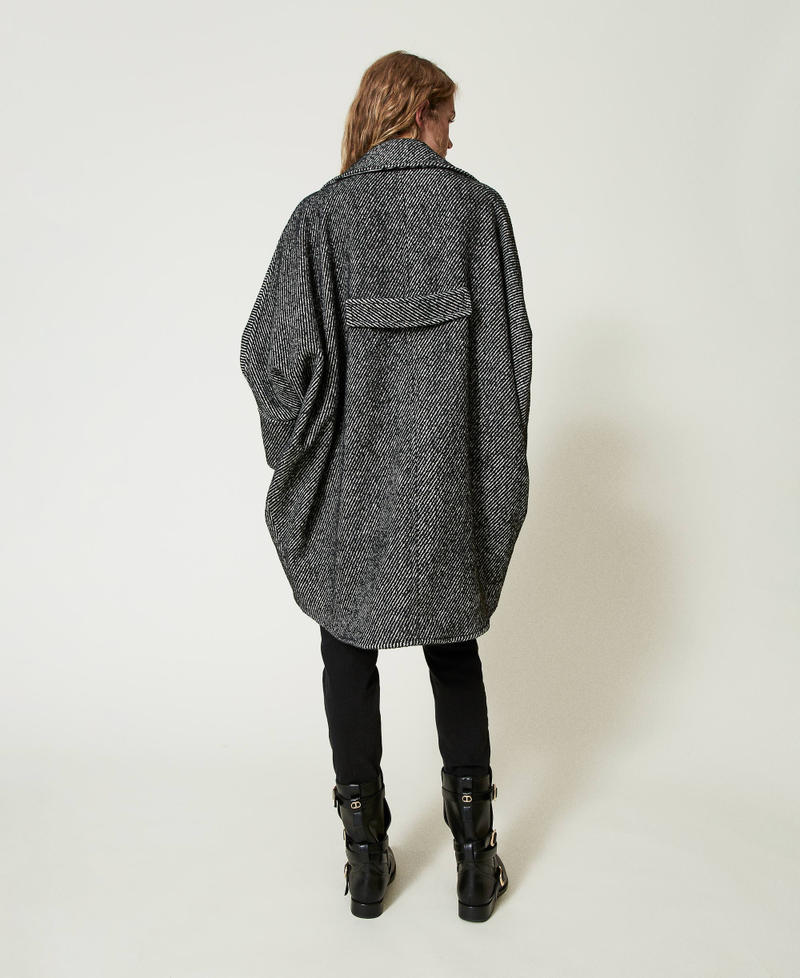 Scee by twin set Cappotto corto in panno bicolor Economico