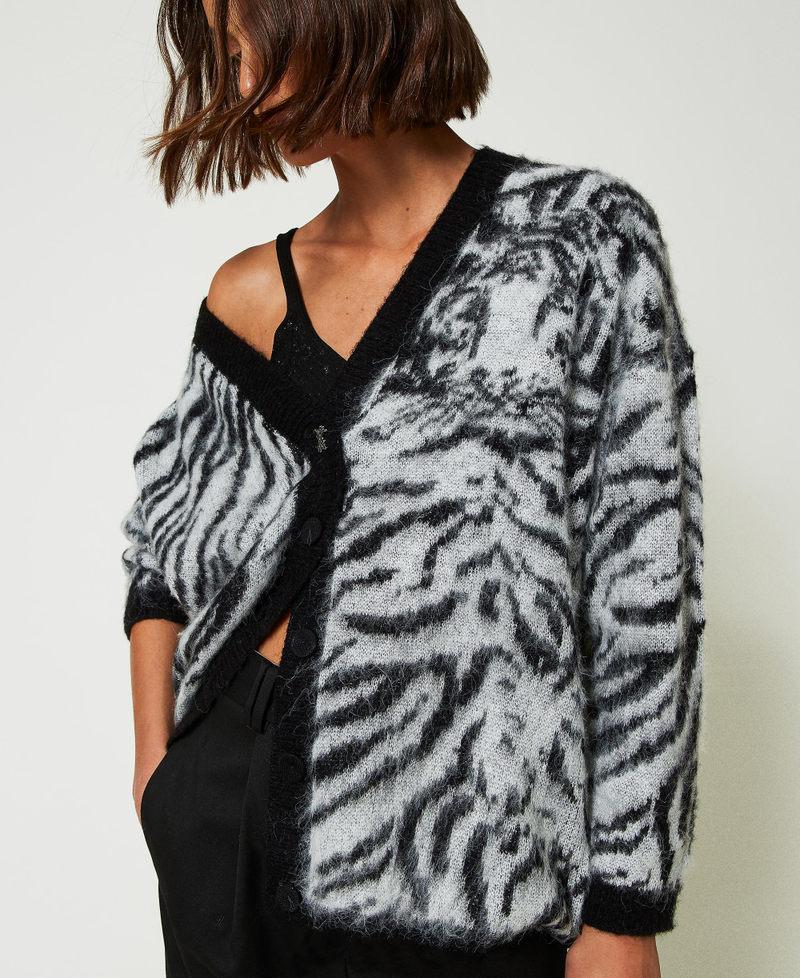 Scee by twin set Cardigan MYFO jacquard animalier In Vendita