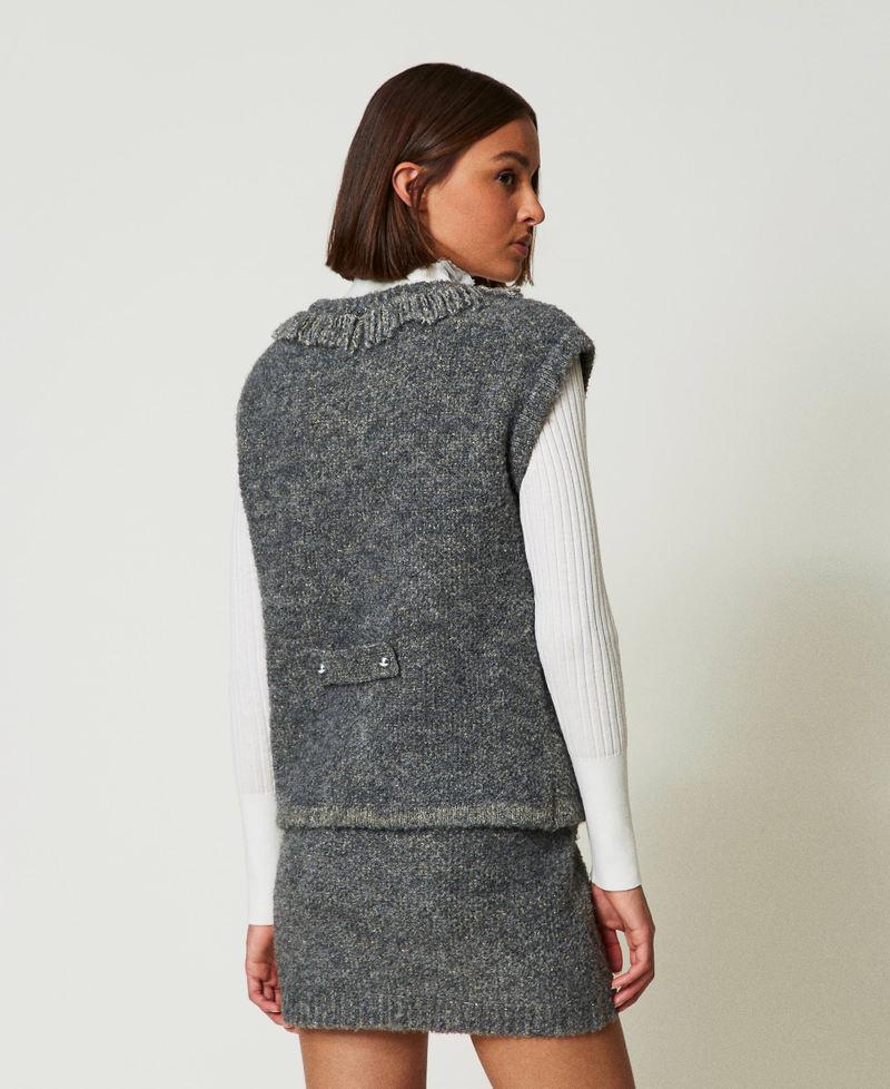 Scee by twin set Gilet in maglia bouclé riciclata Saldi