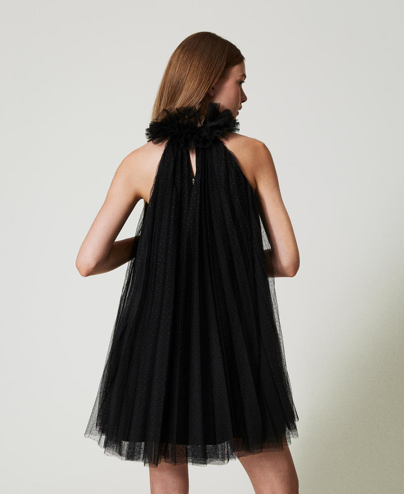Scee by twin set Abito corto in tulle plissé Offerte