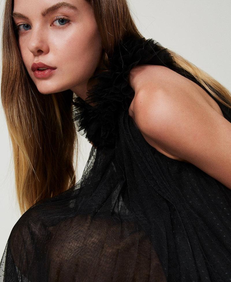 Scee by twin set Abito corto in tulle plissé Offerte