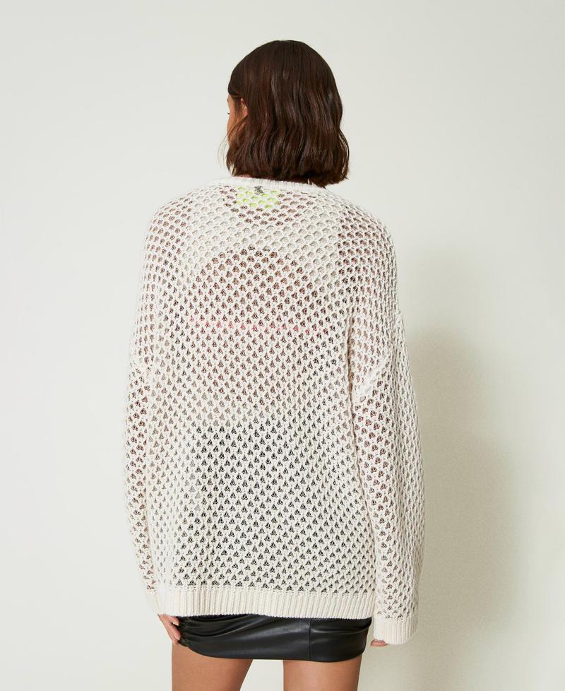 Scee by twin set Maglia over MYFO a rete con lurex Hotsell