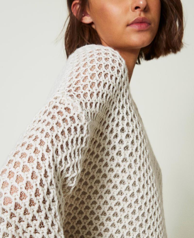 Scee by twin set Maglia over MYFO a rete con lurex Hotsell