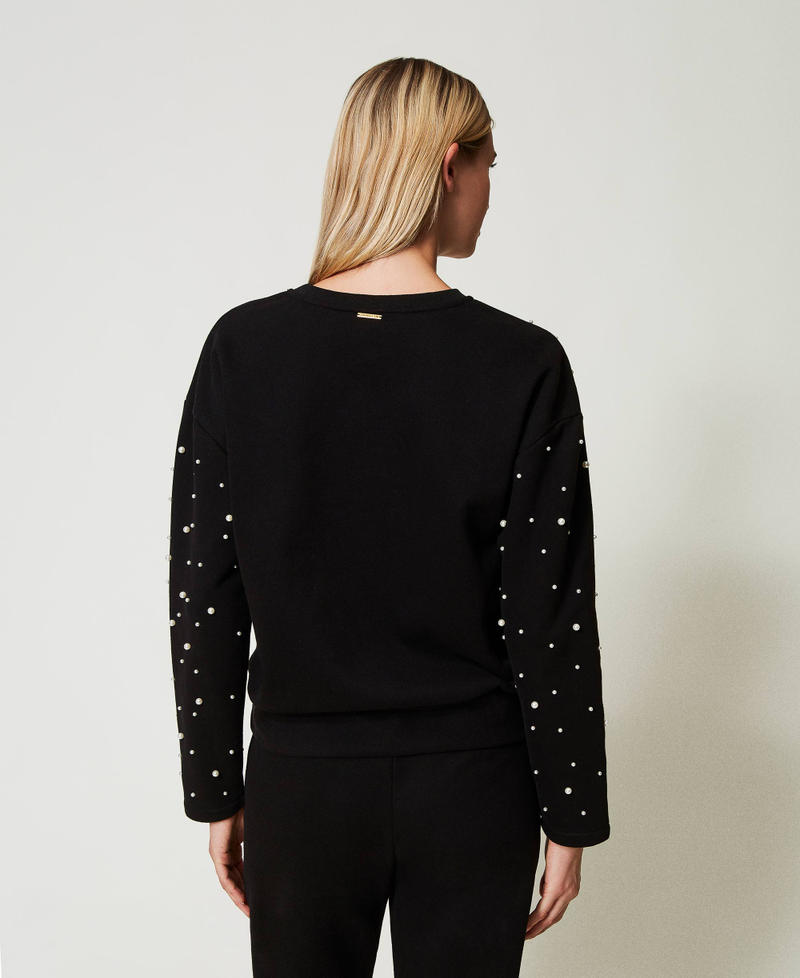 Scee by twin set Felpa girocollo con perle Moda