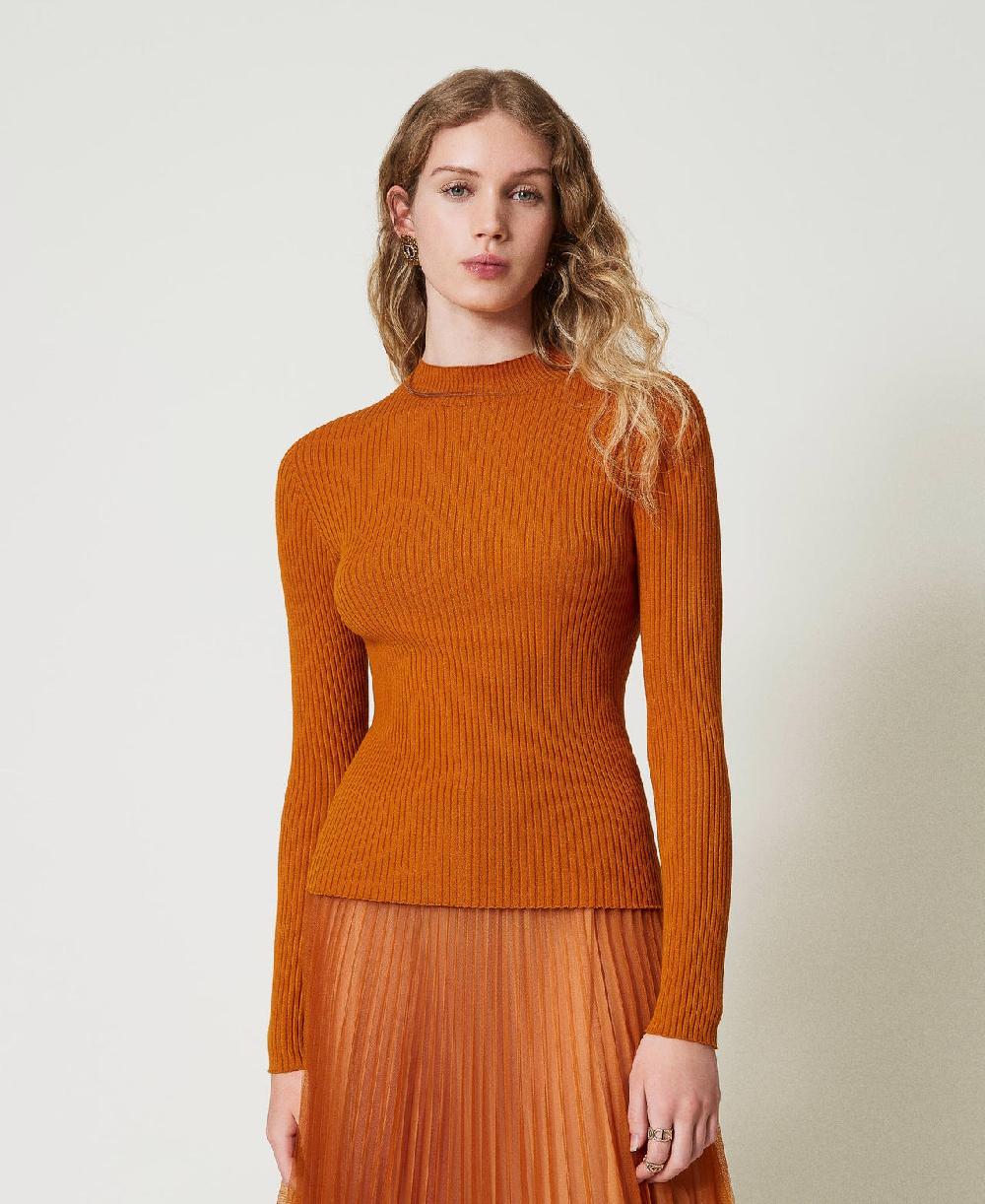 Scee by twin set Maglia lupetto a costine Spedizione gratuita
