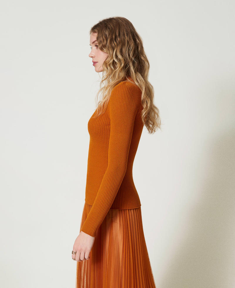 Scee by twin set Maglia lupetto a costine Spedizione gratuita