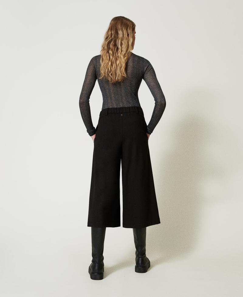 Scee by twin set Pantaloni cropped a vita alta Grande vendita
