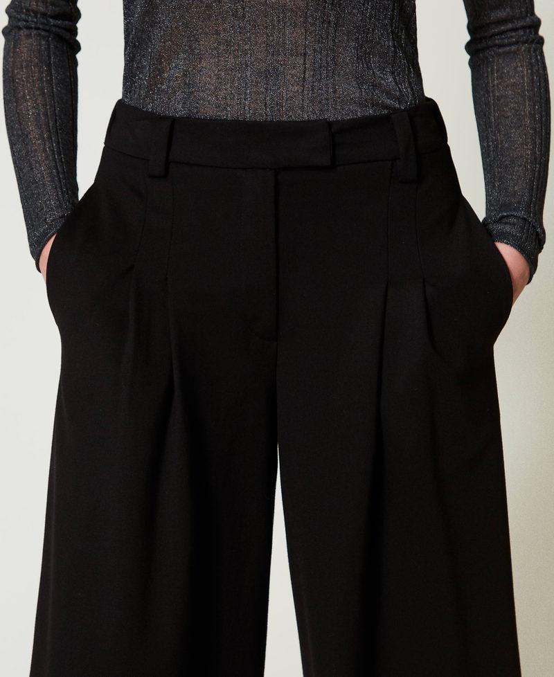 Scee by twin set Pantaloni cropped a vita alta Grande vendita
