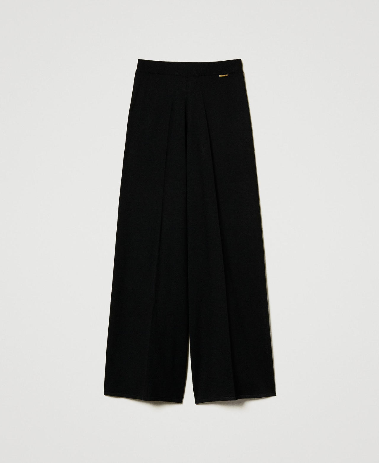 Scee by twin set Pantaloni a palazzo in misto lana Cyber Monday