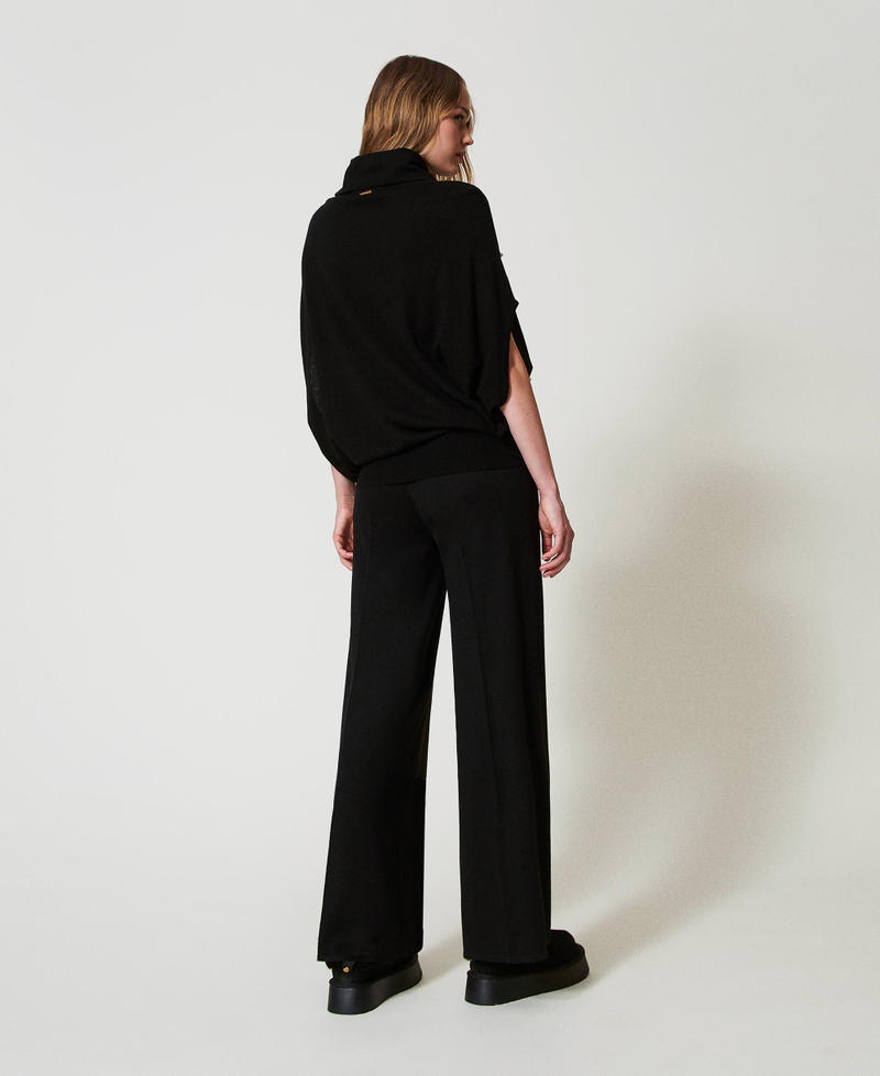 Scee by twin set Pantaloni a palazzo in misto lana Cyber Monday