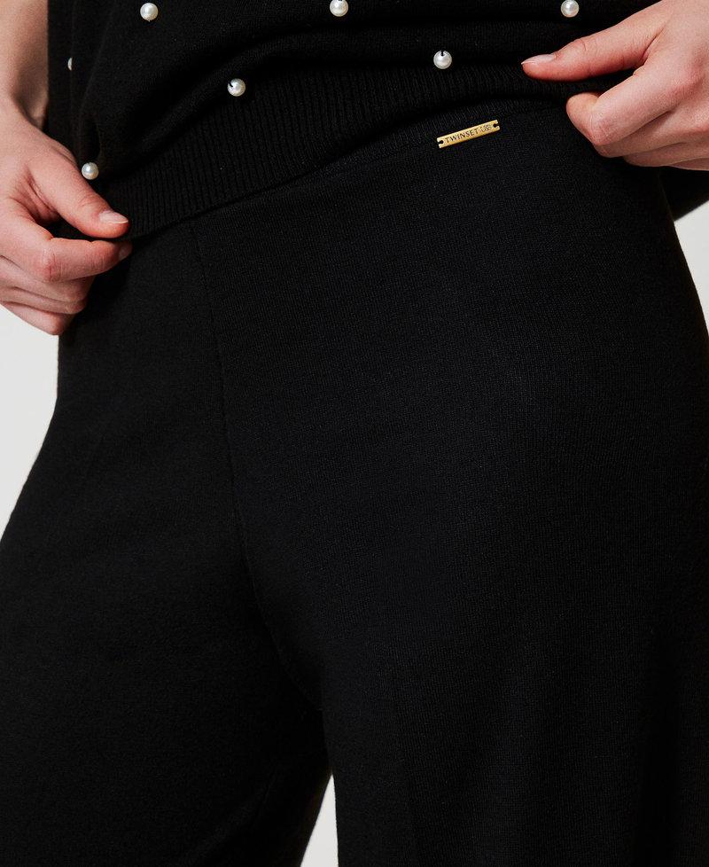 Scee by twin set Pantaloni a palazzo in misto lana Cyber Monday