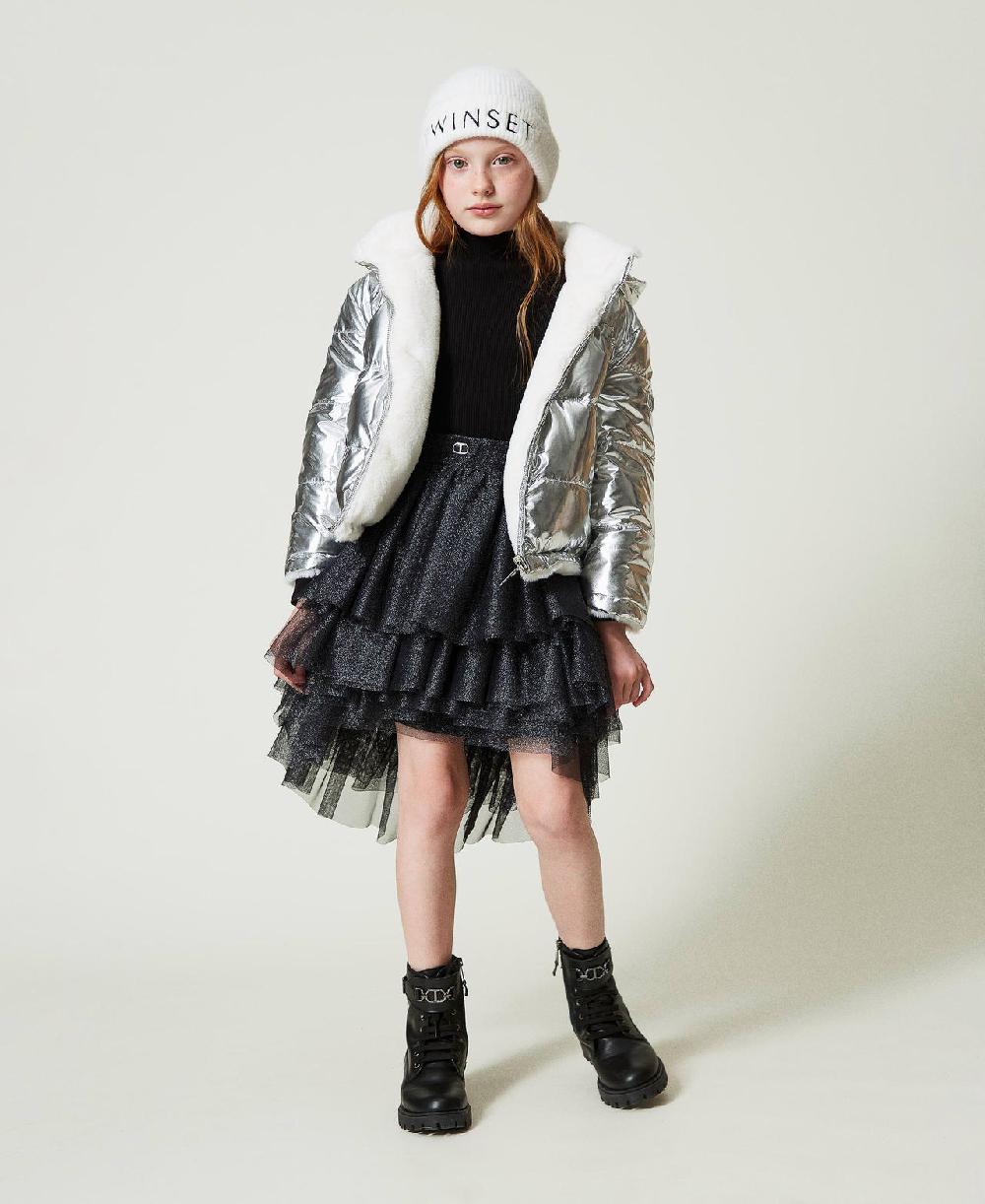 Scee by twin set Giacca reversibile in faux fur Smaltimento dello stoccaggio