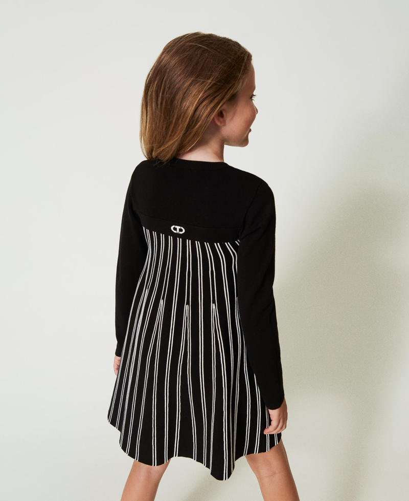 Scee by twin set Abito corto in maglia a righe flexage Lightning offer