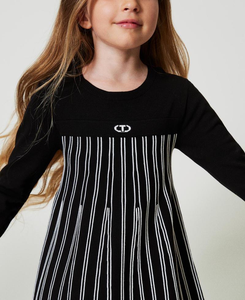Scee by twin set Abito corto in maglia a righe flexage Lightning offer