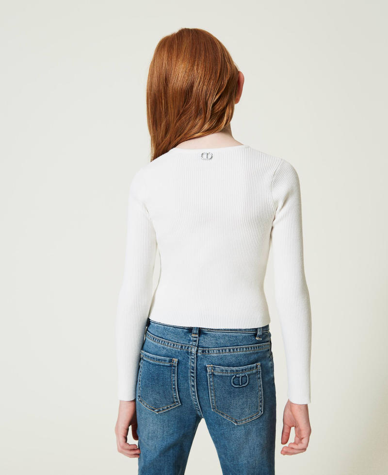 Scee by twin set Maglia a costine con intreccio Bestseller