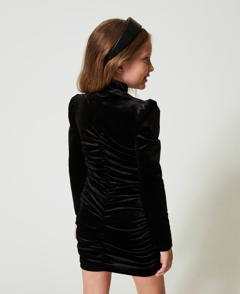 Scee by twin set Abito corto in ciniglia con arricciature Sconti VIP