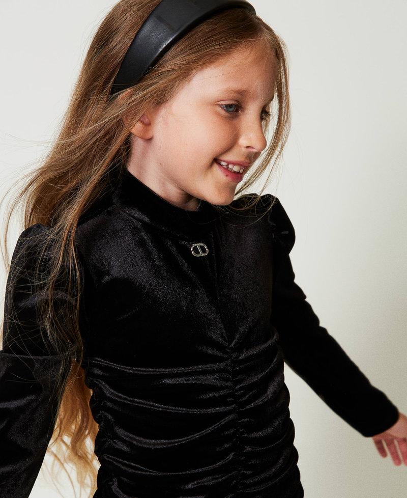 Scee by twin set Abito corto in ciniglia con arricciature Sconti VIP