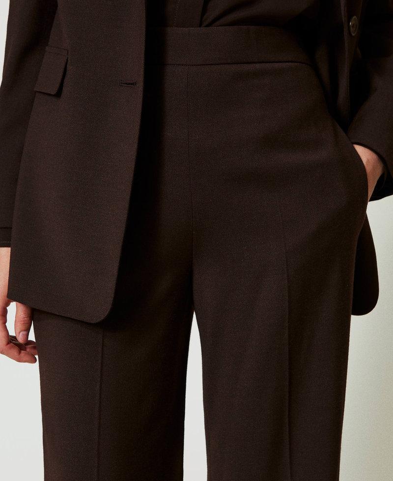Scee by twin set Pantaloni a vita alta in lana stretch Latest stili