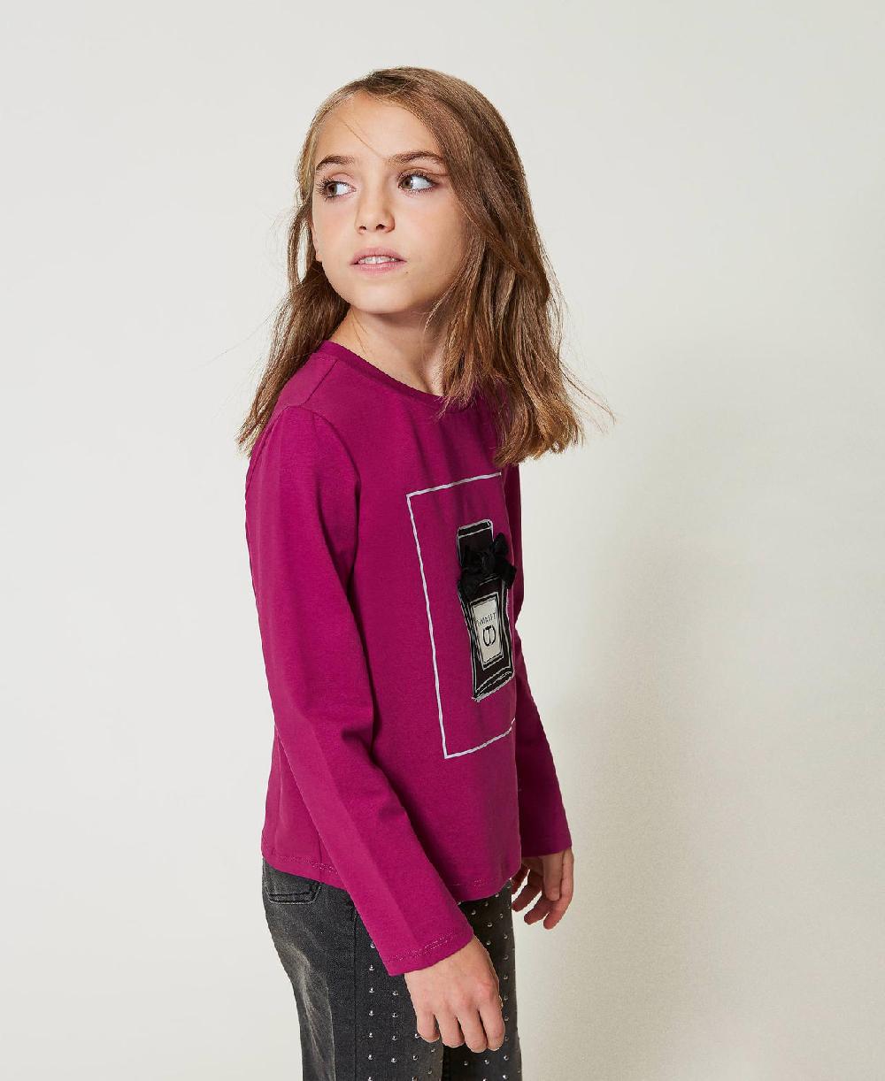 Scee by twin set T-shirt con stampa e glitter Solo un giorno rimasto