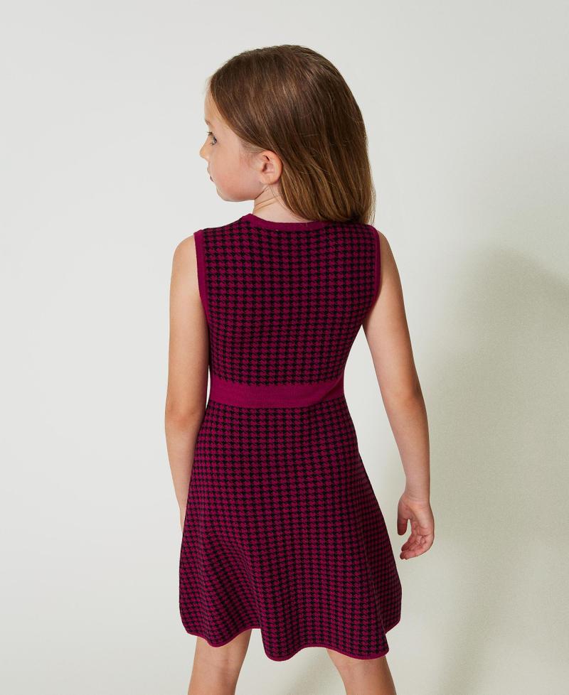 Scee by twin set Abito corto in maglia jacquard pied de poule Esporta salva