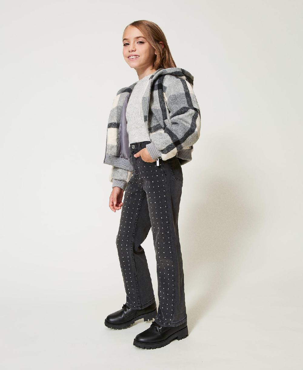Scee by twin set Jeans cinque tasche con borchie Black Friday Prezzi