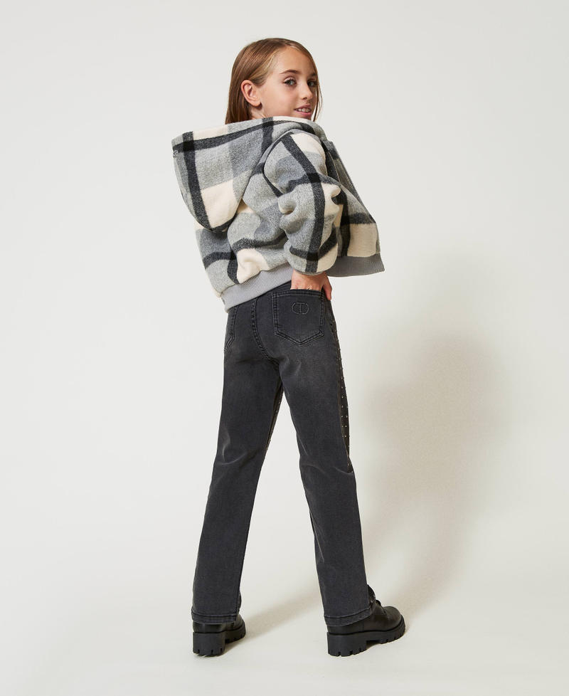 Scee by twin set Jeans cinque tasche con borchie Black Friday Prezzi