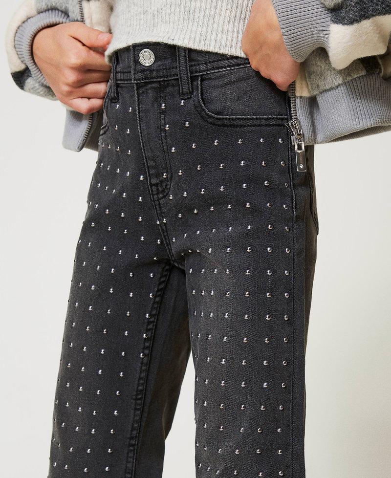 Scee by twin set Jeans cinque tasche con borchie Black Friday Prezzi