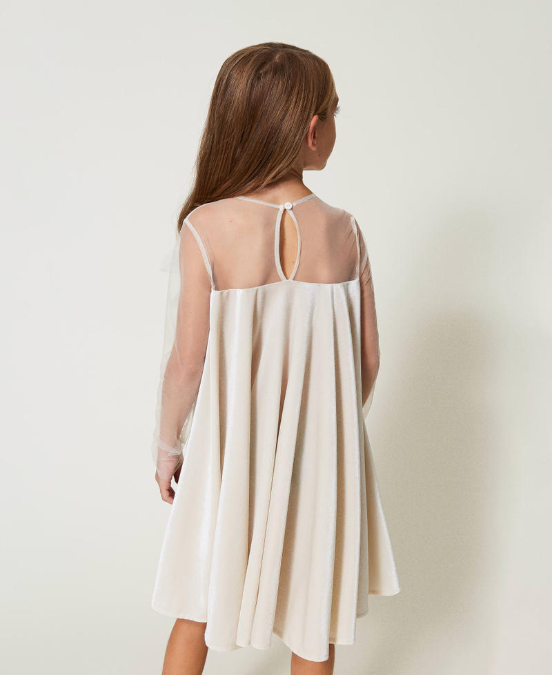 Scee by twin set Abito corto in ciniglia e tulle In vendita