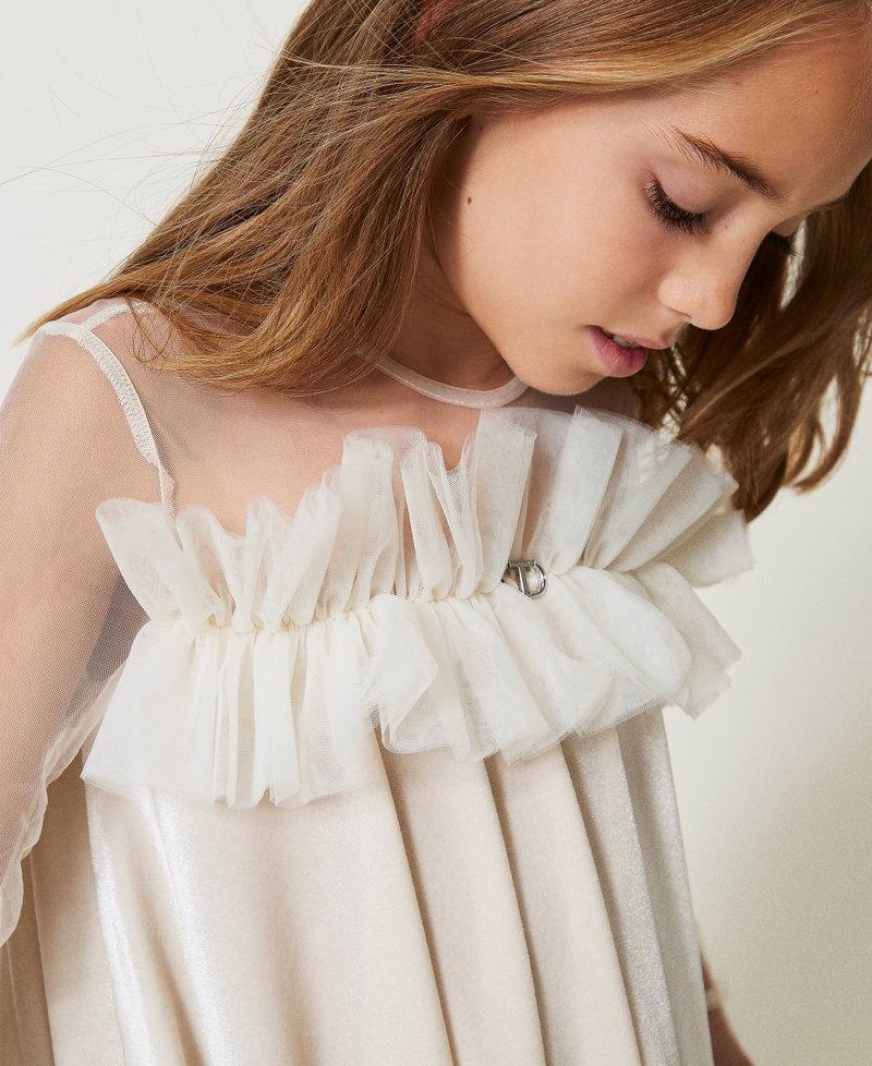 Scee by twin set Abito corto in ciniglia e tulle In vendita