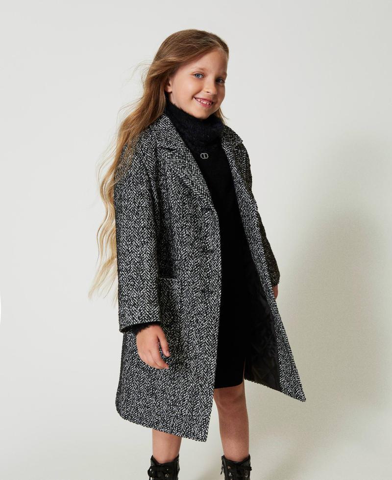 Scee by twin set Cappotto in panno chevron Duty-free