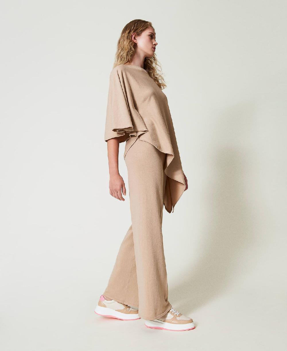 Scee by twin set Pantaloni a palazzo in maglia Italy