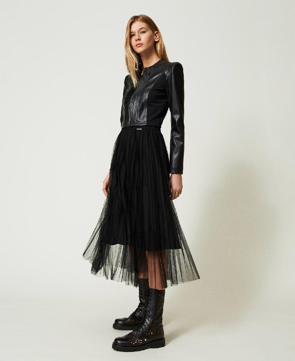 Scee by twin set Gonna longuette in tulle plissé Italia