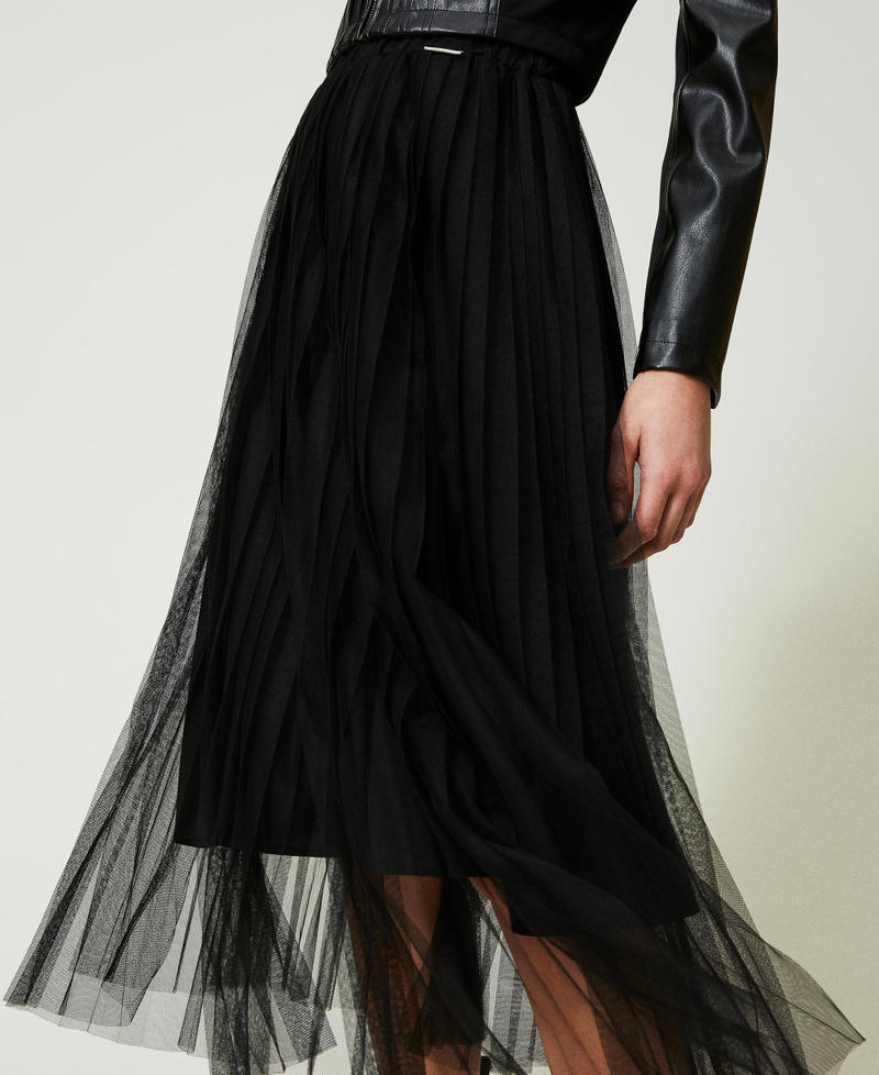 Scee by twin set Gonna longuette in tulle plissé Italia
