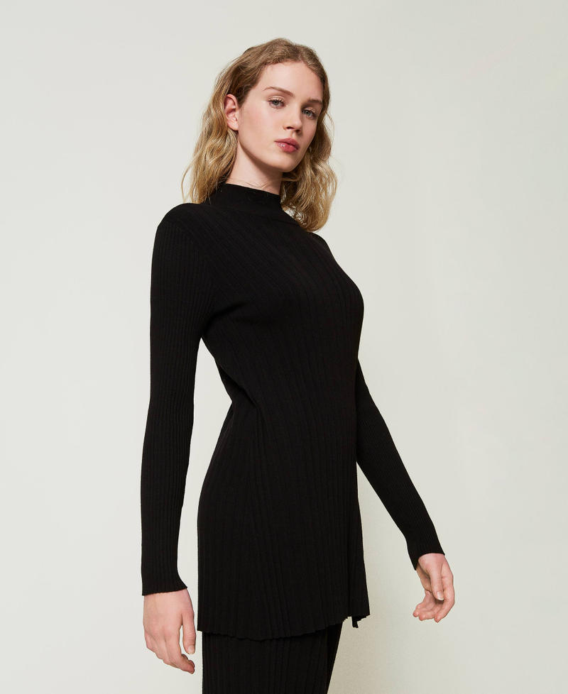 Scee by twin set Maxi maglia plissé con bottoni In Linea