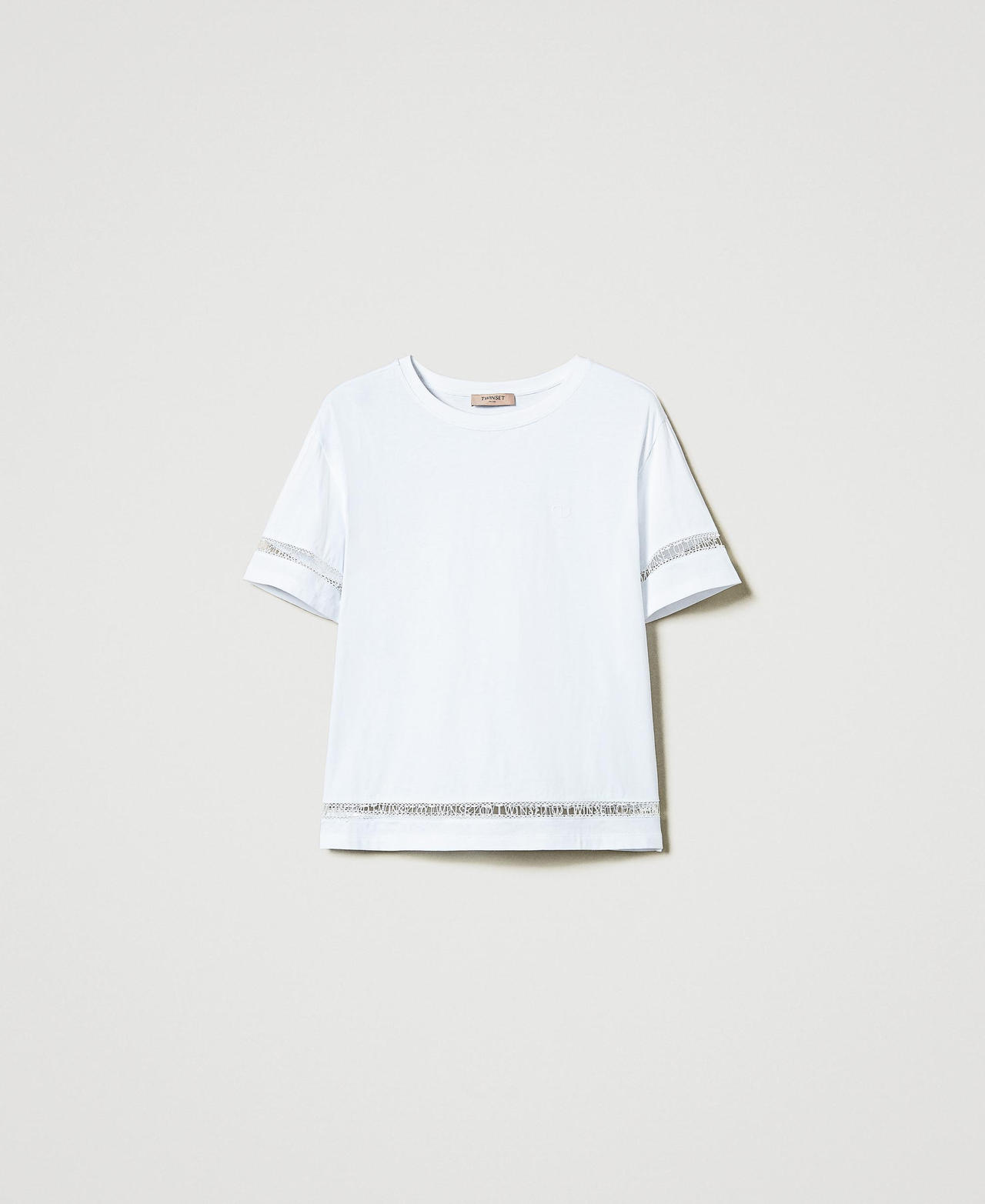 Scee by twin set T-shirt regular con logo ricamato Qualità