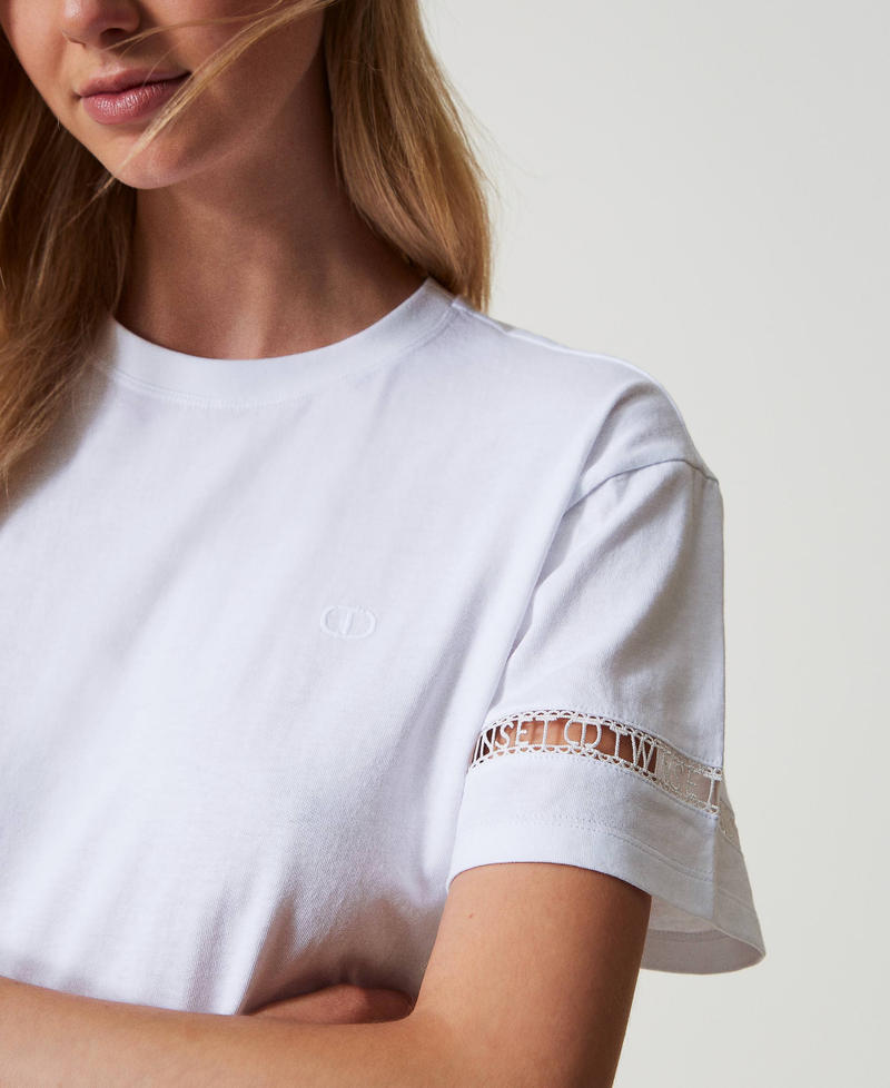 Scee by twin set T-shirt regular con logo ricamato Qualità