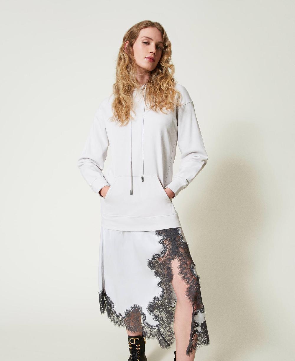 Scee by twin set Abito lungo in felpa e raso Promozione