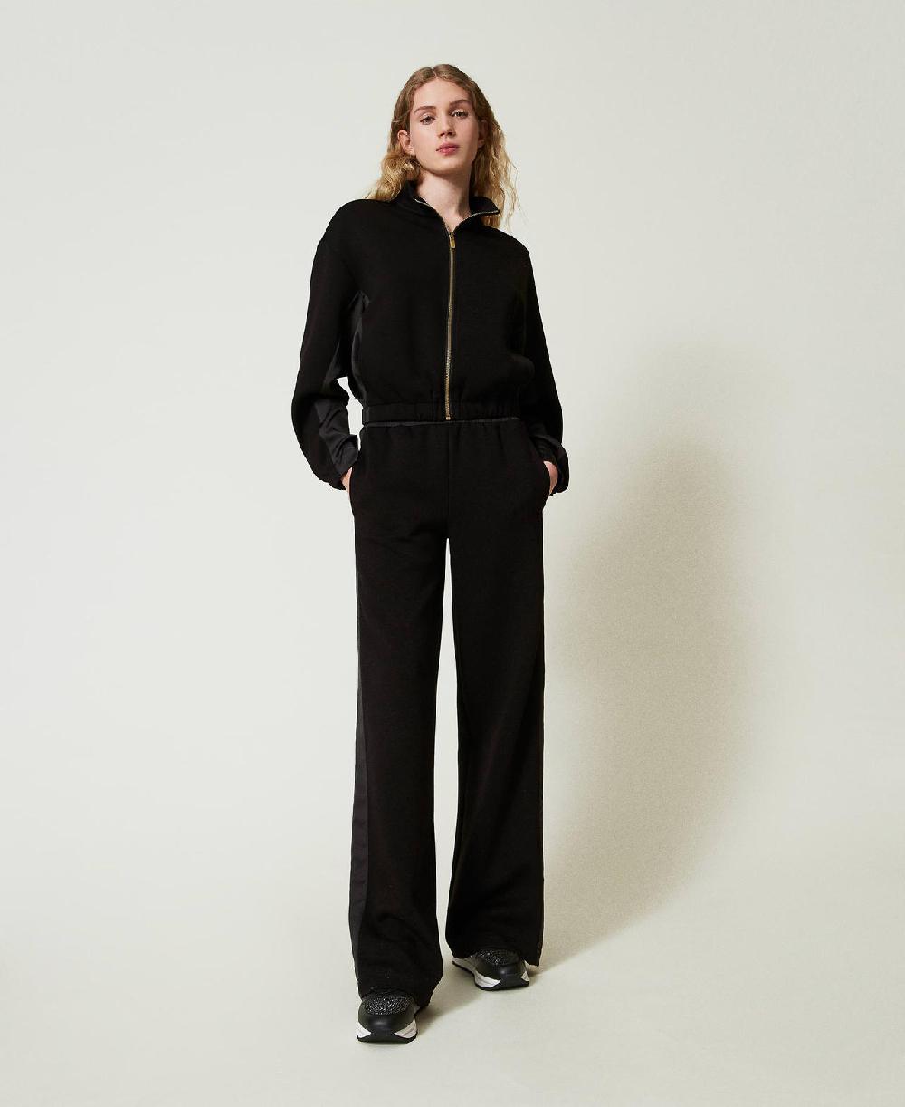 Scee by twin set Felpa con zip e pantaloni a palazzo Soddisfazione Garantita