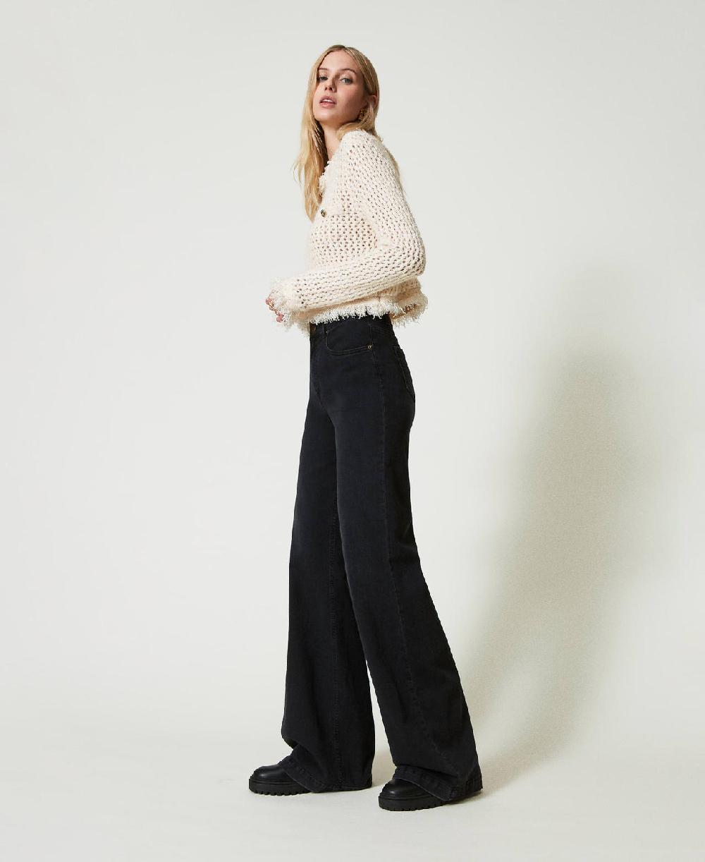 Scee by twin set Jeans flare a vita alta Acquista Ora