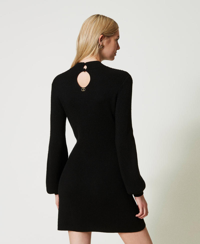 Scee by twin set Abito corto in maglia misto lana crochet Shopping Online