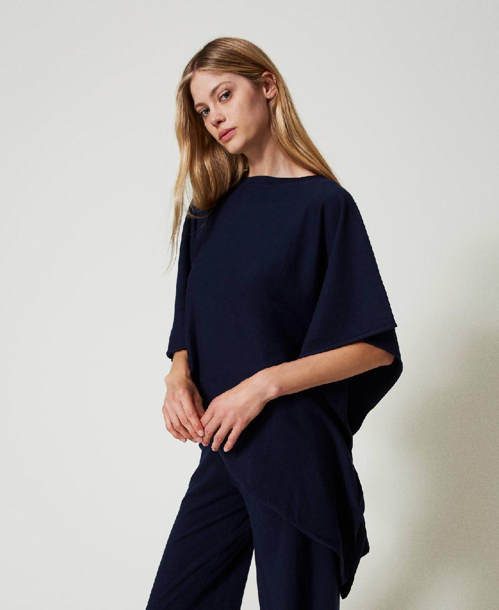 Scee by twin set Poncho asimmetrico in maglia Affare Del Giorno