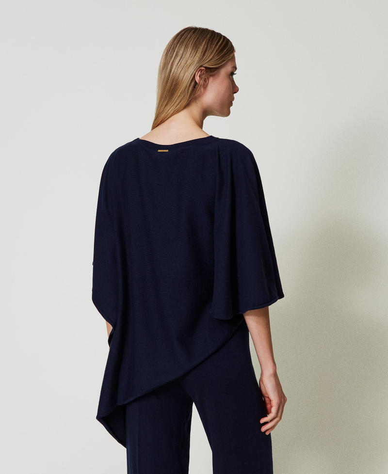 Scee by twin set Poncho asimmetrico in maglia Affare Del Giorno