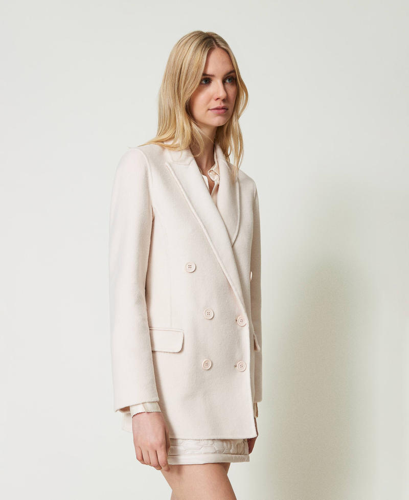 Scee by twin set Giacca doppiopetto in panno double misto lana Presa