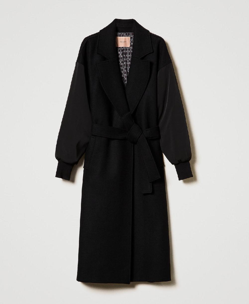 Scee by twin set Cappotto in panno di misto lana Economico