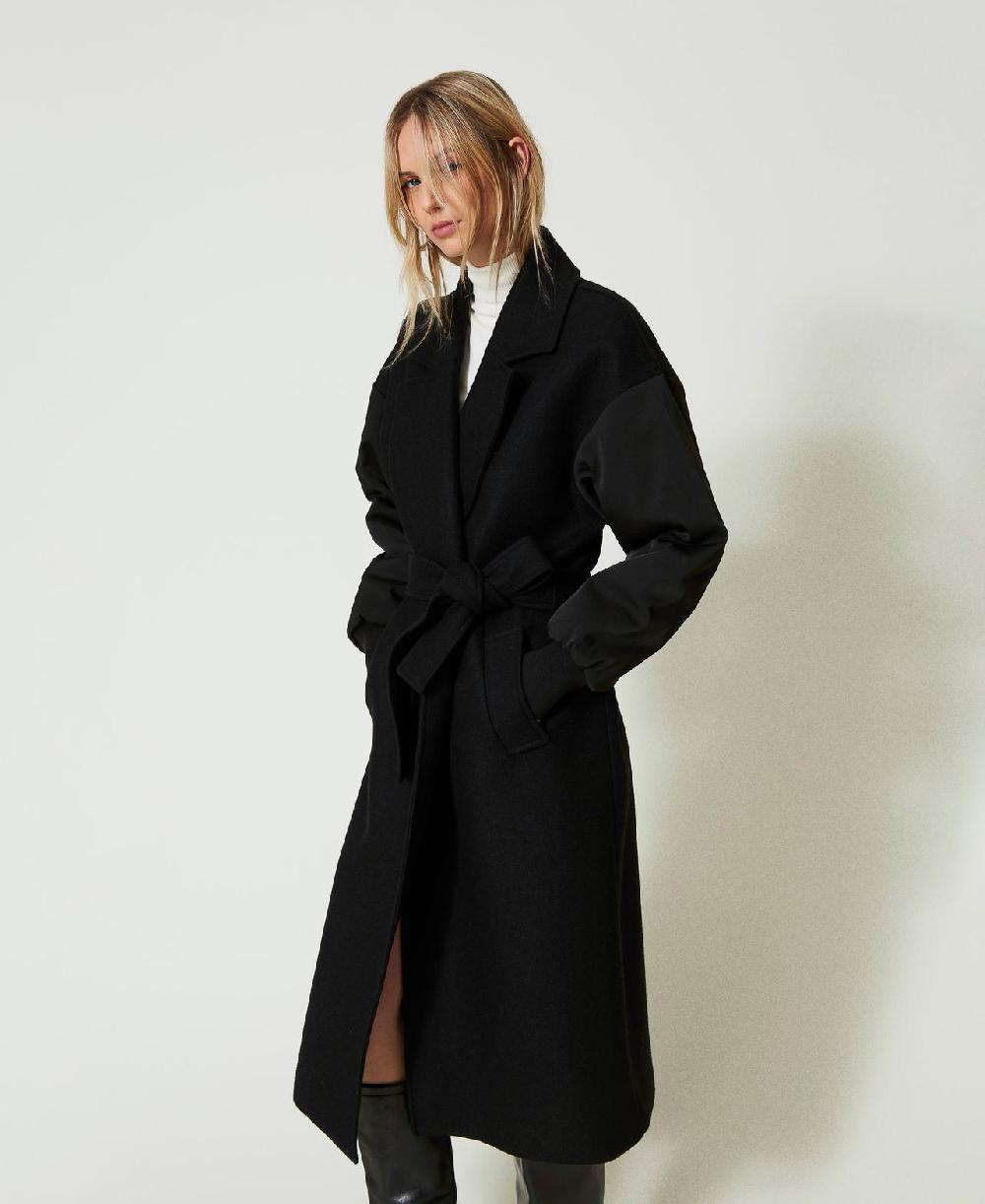 Scee by twin set Cappotto in panno di misto lana Economico