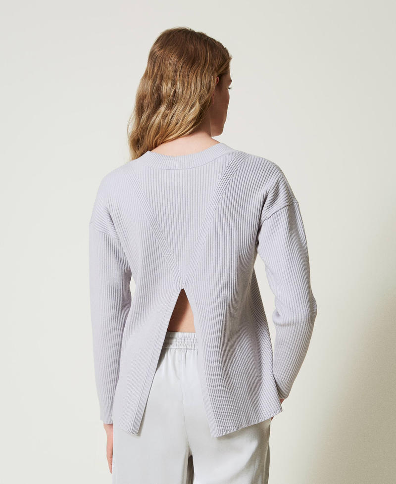 Scee by twin set Maglia a costine con spacco Online