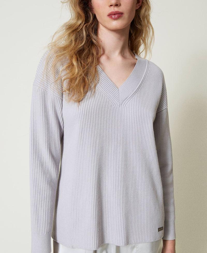 Scee by twin set Maglia a costine con spacco Online