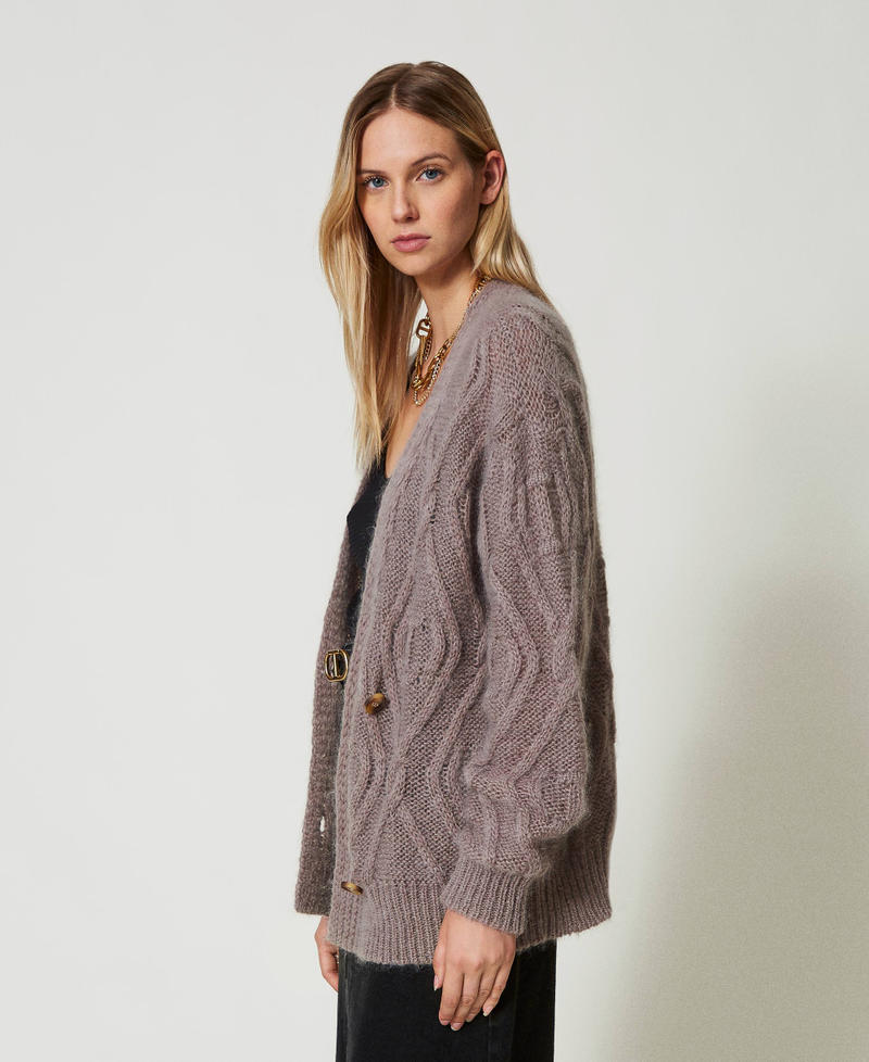 Scee by twin set Cardigan doppiopetto in misto mohair Saldi