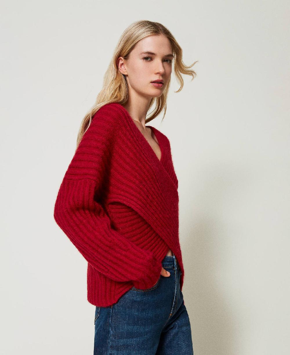 Scee by twin set Maglia doppio uso in misto mohair In Saldo