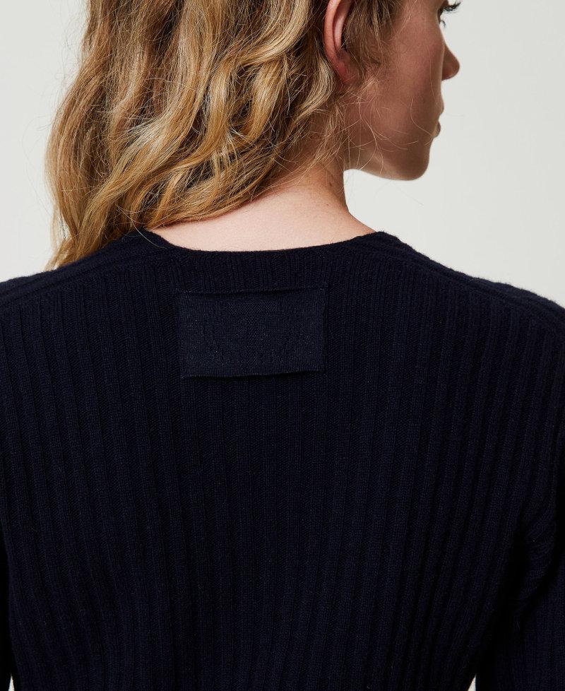 Scee by twin set Maglia in lana e cashmere a costine Spedizione gratuita